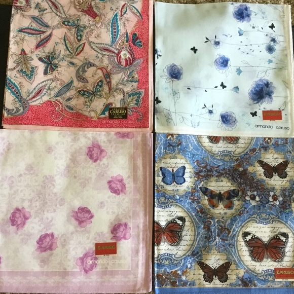 - NWT ARMANDO CARUSO HANDKERCHIEF - Picture 4 of 9